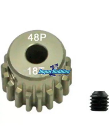 Piñón motor aluminio-titanio 18T 48P Escala 1/10 7075-T6 Hard Fussion FS-PG006-T