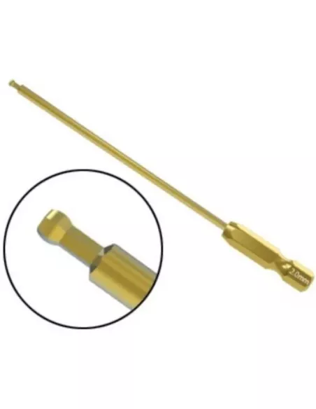 Electric Metric Ball Driver Hex Wrench Tip 2.0mm 1/4 Gold Edition VP-Pro RS-62111E - Merlin Tools - Hudy - Arrowmax