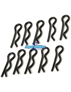 Clips de carrocería universal escala 1/10 negros (10 Uds.) Kyosho 92643 - Clips de carrocería - Coche RC