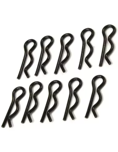 Universal Body Clips For 1/10 Scale - Black (10 U.) Kyosho 92643 - Body Retaining Pins - RC Car