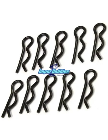 Clips de carrocería universal escala 1/10 negros (10 Uds.) Kyosho 92643 - Clips de carrocería - Coche RC