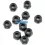 Tuerca acero M4 autofrenante negra (10 Uds.) Team Associated AS89216