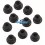 Tuerca acero M3 autofrenante flanged negra (10 Uds.) Team Associated AS25612