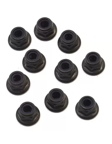 Steel Locknuts Flanged M3 - Black (10 U.) Team Associated AS25612