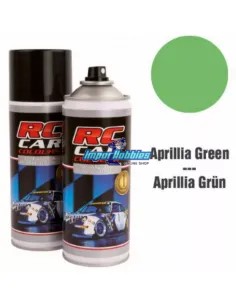 Peinture spray vert aprilia pour carrosserie de lexan 150ml. RCC944