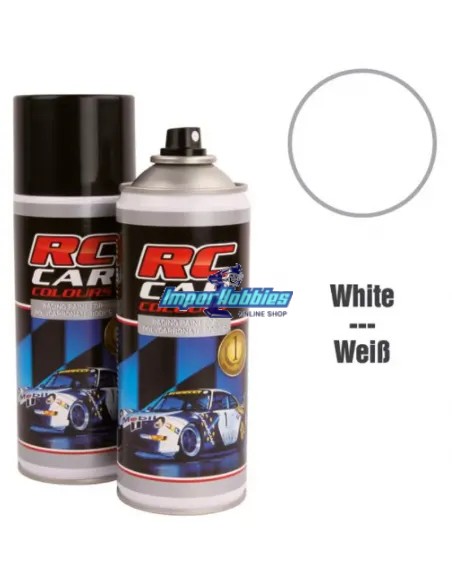 Peinture blanche spray pour carrosserie de lexan 150ml. RCC710