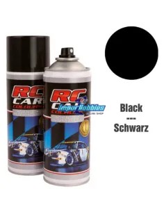 Pintura spray negro para carrocerías de lexan 150ml. RCC610