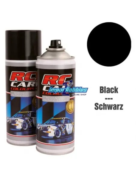 Peinture noire spray pour carrosserie de lexan 150ml. RCC610