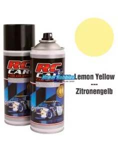 Pintura spray amarillo limón para carrocerías de lexan 150ml. RCC020
