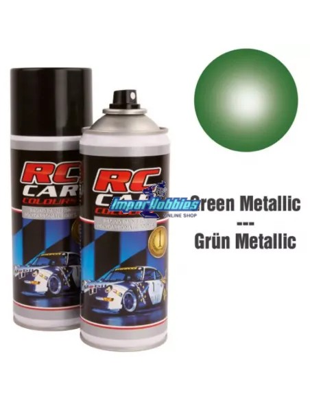 Pintura spray verde metalizado para carrocerías de lexan 150ml. RCC934