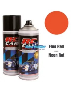 Peinture spray rouge fluo pour carrosserie de lexan 150ml. RCC1005
