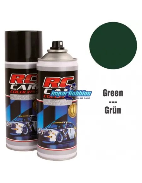 Pintura spray verde ingles para carrocerías de lexan 150ml. RCC312