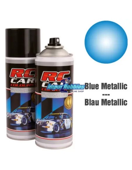 Pintura spray azul metalizado para carrocerías de lexan 150ml. RCC932