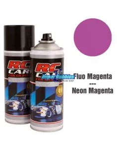 Peinture spray magenta fluorescent pour carrosserie de lexan 150ml. RCC1012