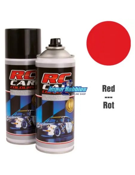 Pintura spray rojo para carrocerías de lexan 150ml. RCC110
