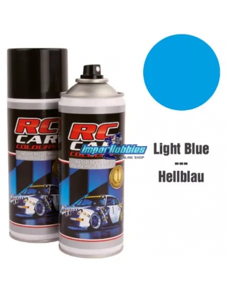 Pintura spray azul claro para carrocerías de lexan 150ml. RCC211