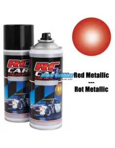 Pintura spray rojo metalizado para carrocerías de lexan 150ml. RCC937