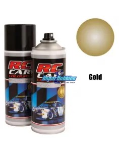 Peinture spray or métallisé pour carrosserie de lexan 150ml. RCC910