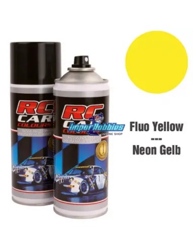 Peinture spray jaune fluorescent pour carrosserie de lexan 150ml. RCC1007