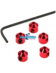 Bagues arret pour tringlerie rouge 2mm (5 U.) Fussion FS-WG002 - Bagues d'arret
