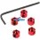 Bagues arret pour tringlerie rouge 2mm (5 U.) Fussion FS-WG002 - Bagues d'arret