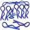 Clips de carrosserie bleu 1/10 (10 U.) Fussion FS-WD012 - Clips de carrosserie