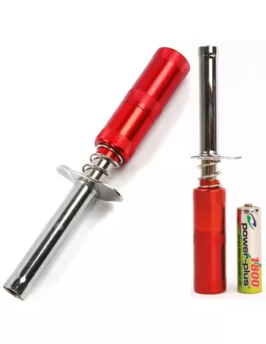 AA Glow Starter Red With 1800mAh Battery Robitronic R06102 - RC Glow Heater