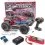 Coche de radiocontrol eléctrico iniciación potente 1/10 Monster Truck Hobbytech Rogue Terra Rojo completo listo para conducir