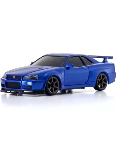 Painted Body 94mm Kyosho Mini-Z AWD Nissan SkyLine GT-R R34 V.Spec Ⅱ Metallic Blue MZP460MB