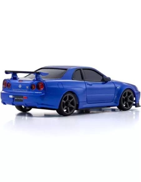 Painted Body 94mm Kyosho Mini-Z AWD Nissan SkyLine GT-R R34 V.Spec Ⅱ Metallic Blue MZP460MB