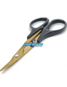 Stainless Lexan Body Scissors Curve L-143mm - Ti-Coated Fussion FS-AC10 For RC Car