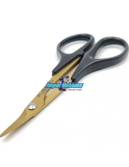 Tijeras curvadas para  carrocerías lexan de coches rc L-143mm Ti-Coated Fussion FS-AC10