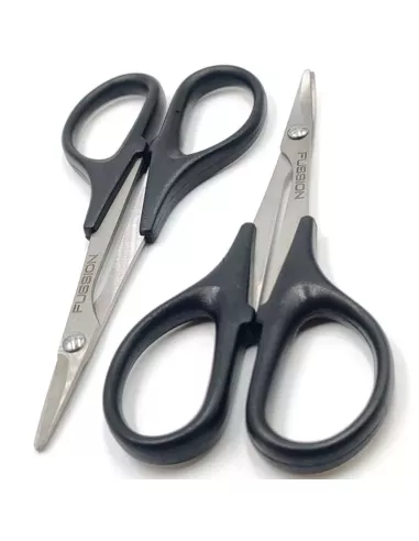 Stainless Lexan Body Scissors Curve - Straight Pack Fussion FS-AC17