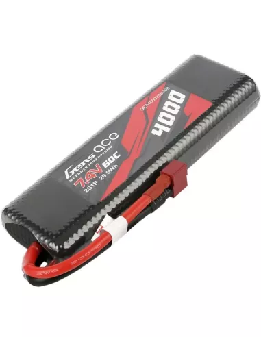 Lipo Battery - Stick 2S 7.4V 4000mah 60C Hard Case T-Deans Gens Ace GEA40002S60D8