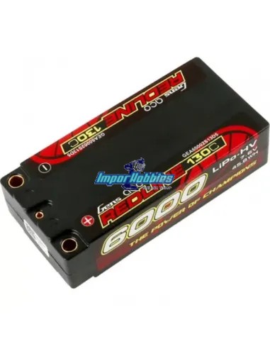 Accu Lipo Shorty 2S HV 7.6V 6000mah 130C Boitier Rigide Gens Ace GE4RL-6000H-2T5S