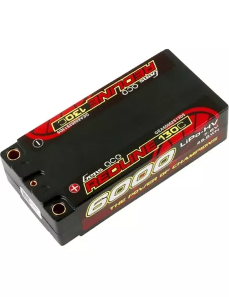 Lipo Battery - Shorty 2S HV 7.6V 6000mah 130C Hard Case Gens Ace GE4RL-6000H-2T5S