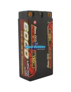 Accu Lipo Shorty 2S HV 7.6V 6000mah 130C Boitier Rigide Gens Ace GE4RL-6000H-2T5S 2