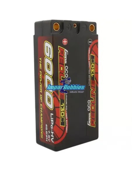 Accu Lipo Shorty 2S HV 7.6V 6000mah 130C Boitier Rigide Gens Ace GE4RL-6000H-2T5S