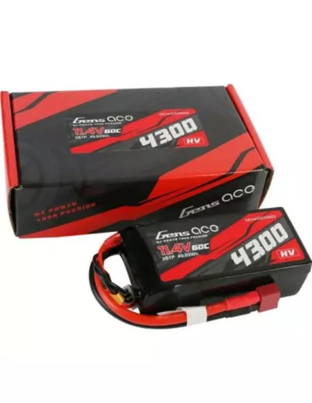 Lipo Battery HV- Crawler 3S 11.4V 4300mah 60C 91X41X30mm Gens Ace GEA43003S60D - EP RC Car