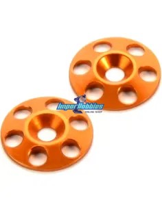 RC Cars Wing Washer - Orange CNC 1/8 & 1/10 (2 U.) Hudy 293561-O