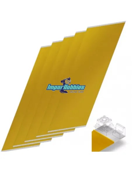 Cinta de doble cara adhesiva ultra-fina coches rc - modelismo - receptor / variador 50x140mm (5 Tiras.) Hudy 107876