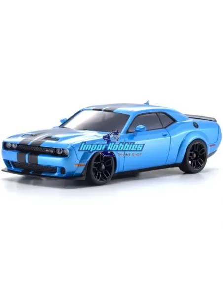 Carrocería pintada 98mm Kyosho Mini-Z AWD Dodge Challenger SRT Hellcat B5 Azul MZP451BL  - Auto Scale Collection