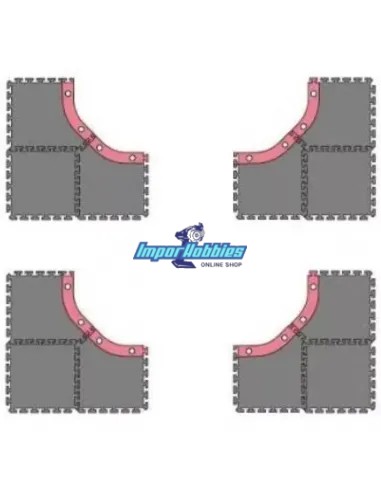 Ángulos Anchos Circuito 30 (12 Pcs.) Kyosho Mini-Z 87031-02