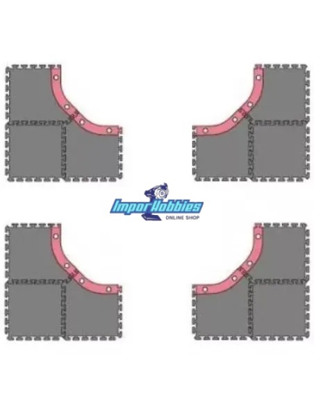 Ángulos Anchos Circuito 30 (12 Pcs.) Kyosho Mini-Z 87031-02