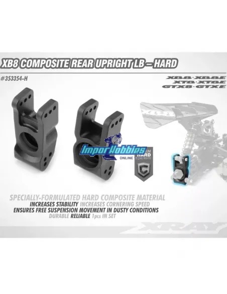 Fusée arrière plastique LB - Hard Xray XB8 / XB8E / XT8 / GTX 353354-H