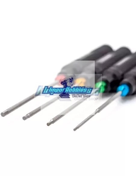 Kit de destornilladores allen 1.5 - 2.0 - 2.5 - 3.0 Hobbytech HTR-501 - Herramientas HTR - Hobbytech