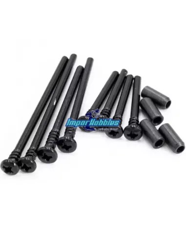 Kit d'axe fixation triangles et etriers Hobbytech Rogue Terra / Buggy Brushed - Brushelss ROG-051