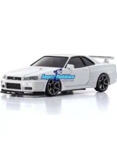 Carrosserie peinte 94mm Kyosho Mini-Z AWD Nissan SkyLine GT-R R34 V.Spec Ⅱ Blanc MZP460W