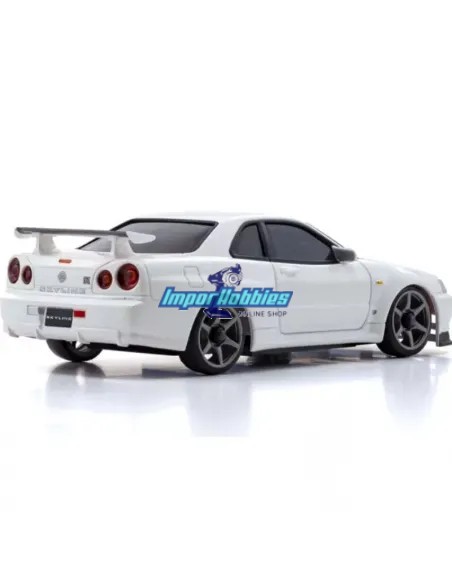 Carrocería pintada 94mm Kyosho Mini-Z AWD Nissan SkyLine GT-R R34 V.Spec Ⅱ Blanca MZP460W