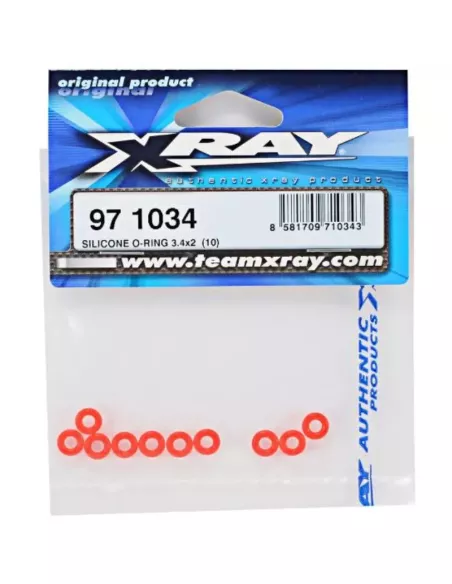 Silicone O-Ring - 3.4x2 (10 U.) Xray XB8 / XB8E / GTX / GTXE / XT8 XT8E 971034